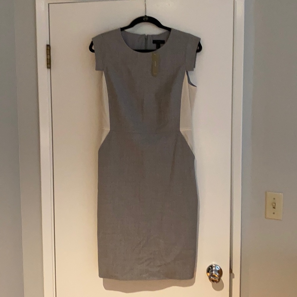 J crew grey suiting dress